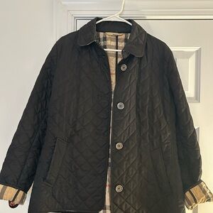 Burberry Brit Black Jacket with Plaid Interior